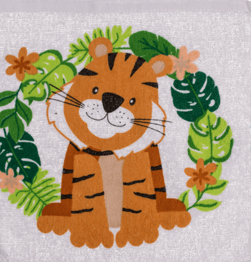 Xmas Safari Zoo Animals Magic Flannel Towel Kids Wash Face Cloth Monkey Bath