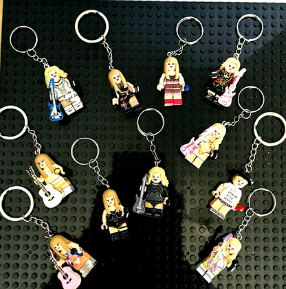 Cute Taylor Inspired 3D Mini Figure Keyring Keychain Eras Gift Music Pop Singer