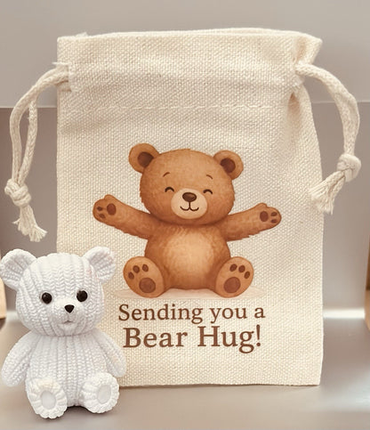 Pocket Bear Hug Teddy Worry Anxiety Gift Bag Love Good Luck Birthday positivity