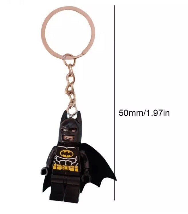 Batman Figure Keyring Couples Love Pink Batgirl Mini DC Bag Charm Gift Car Key