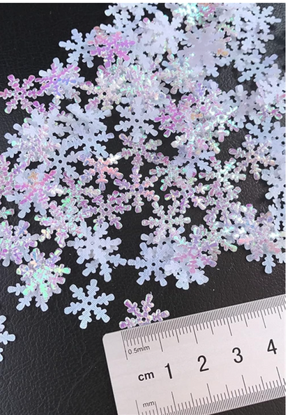Snowflakes Christmas Confetti 20mm Table Sprinkles Party Decorations Xmas 300pcs