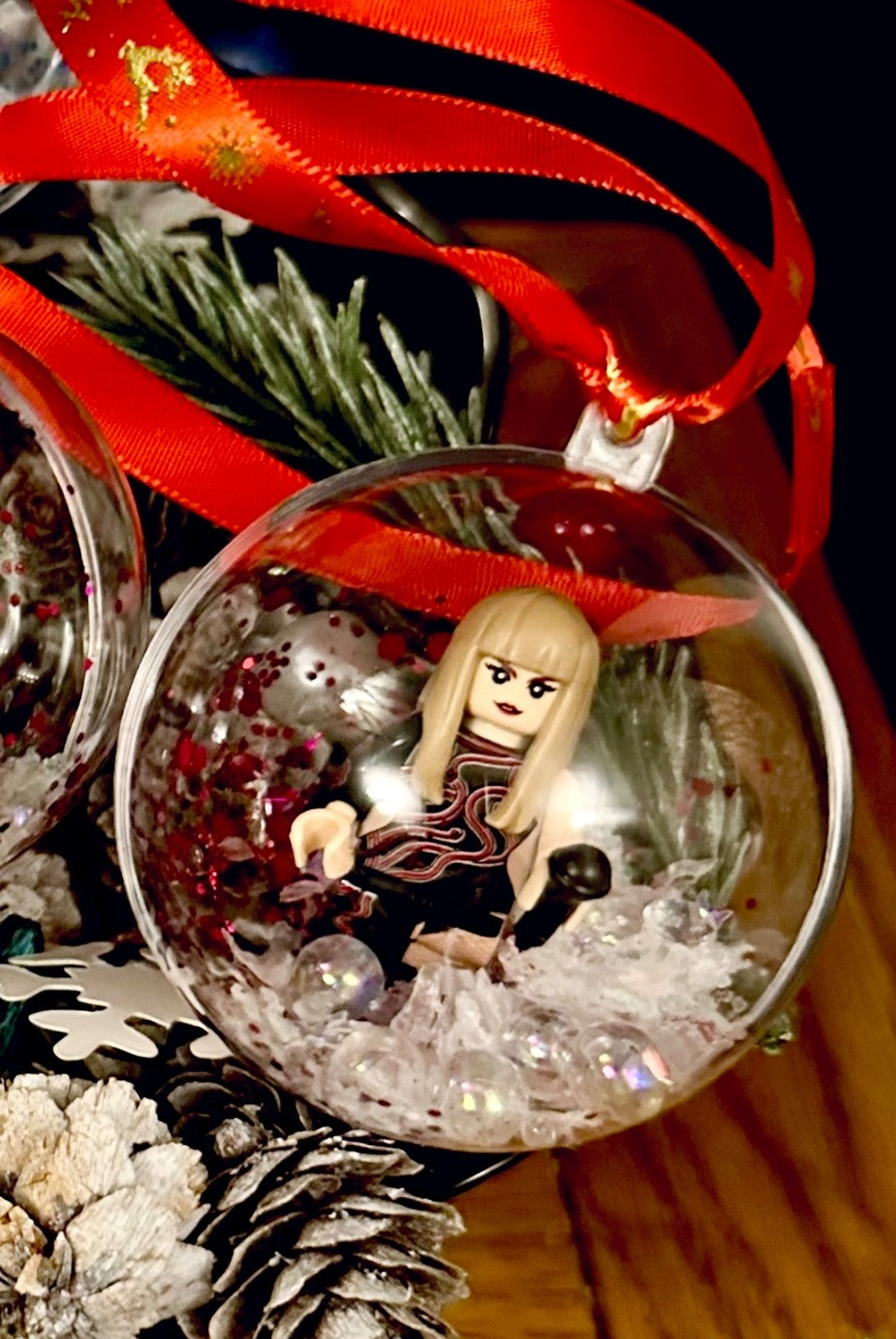 Christmas Taylor Mini Figure Bauble Hanging Snowflake Tree 3D Eras Tour Handmade