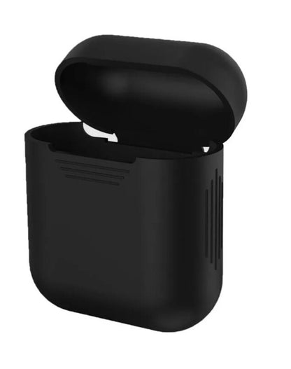 Airpods 1 & 2 Silicone Case Black Skin Shockproof TPU Ear Plugs Buds