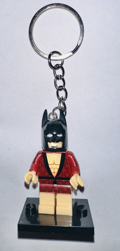 Batman In Robe Valentines Keyring 3D DC Bag Charm Car Chain Keys Gift Boyfriend