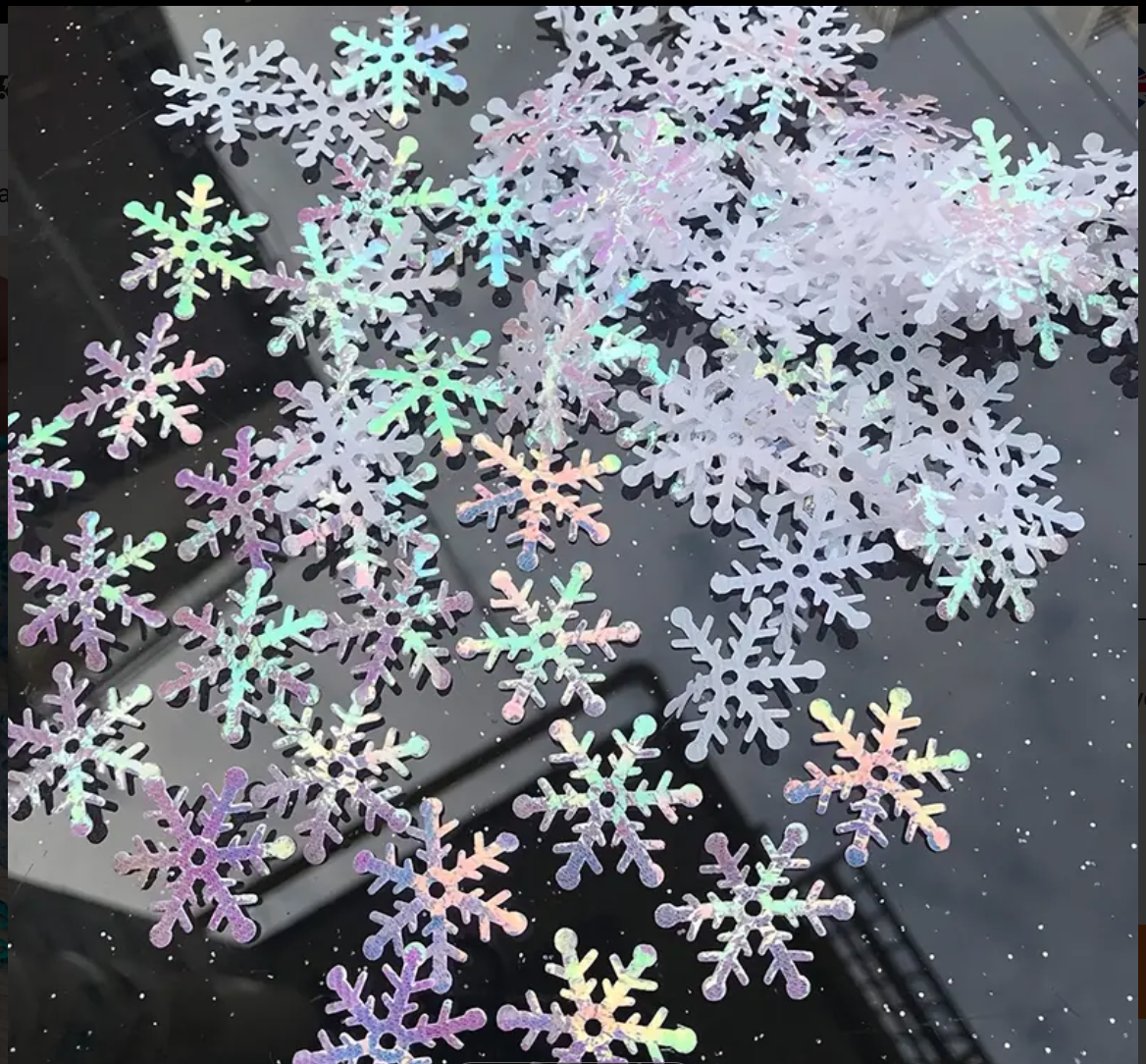 Snowflakes Christmas Confetti 20mm Table Sprinkles Party Decorations Xmas 300pcs