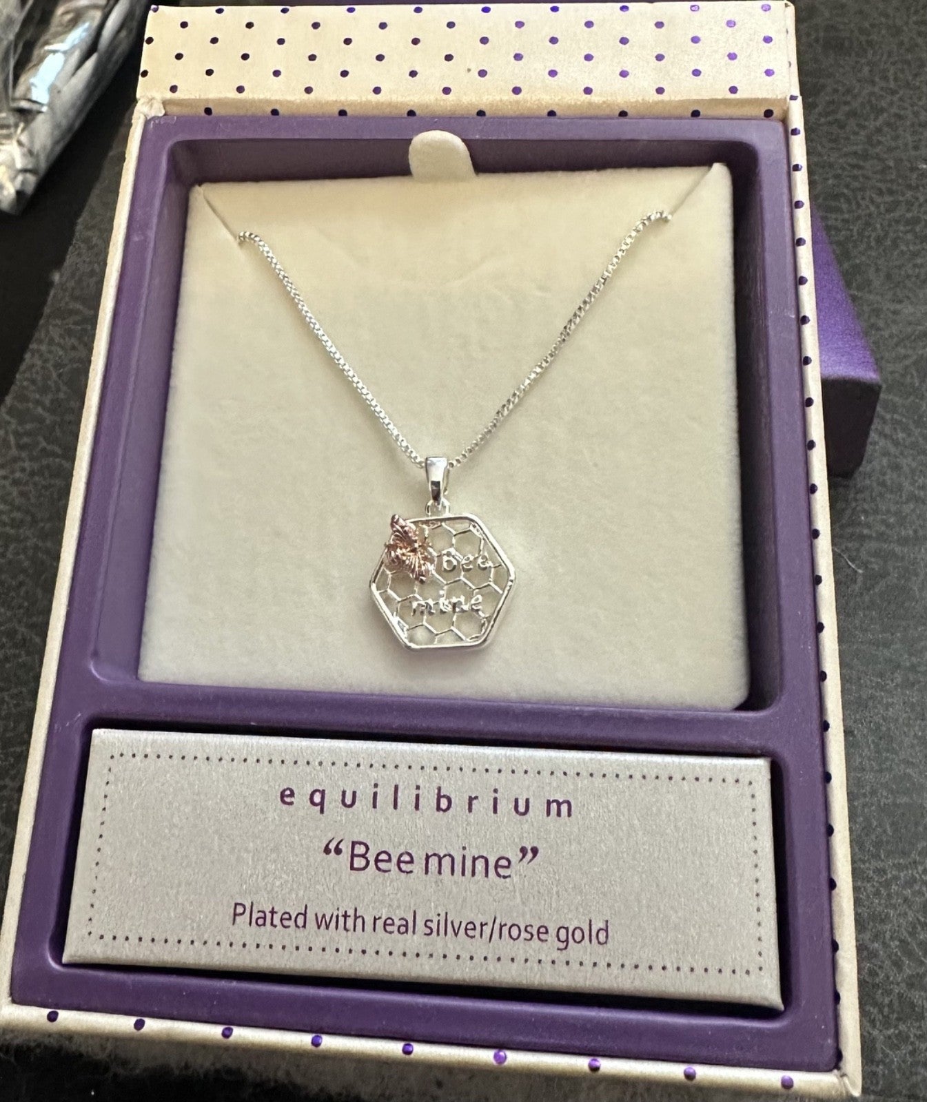 Equilibrium Bee Mine Bee Pendant  girlfriend Necklace Gift boxed Christmas