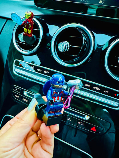 Marvel Hulk Thor Air Freshener Mini Figure Car Clip Vent Scent Fathers Day Gift