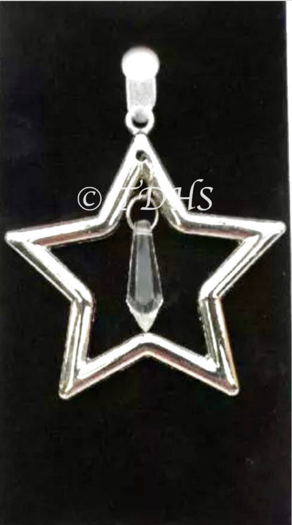Christmas hanging Decoration Crystal silver Metal tree Bauble bell snowflake joy