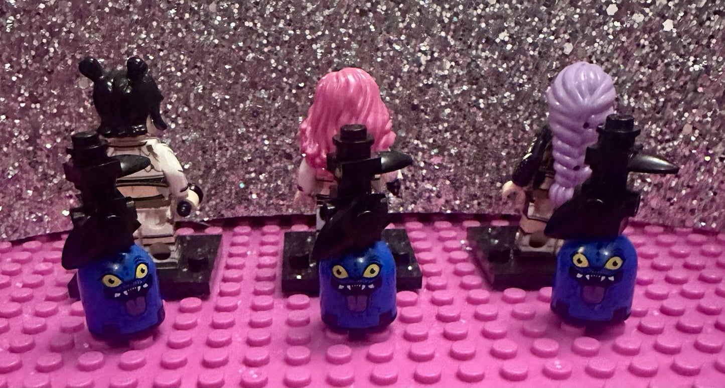 Custom Kpop Demon Hunters Anime Film Super Hero 3 X Mini figure Toy