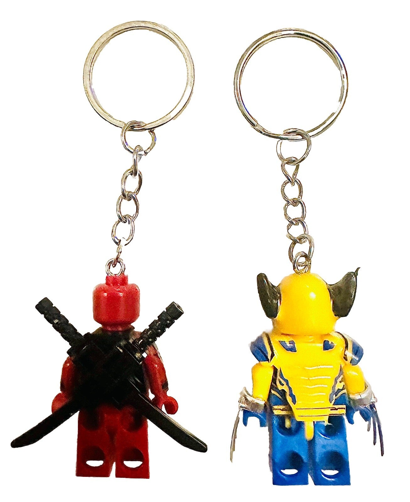 Set Deadpool Wolverine Mini Keyrings Car Keys Sons Dads Friends Christmas Gift