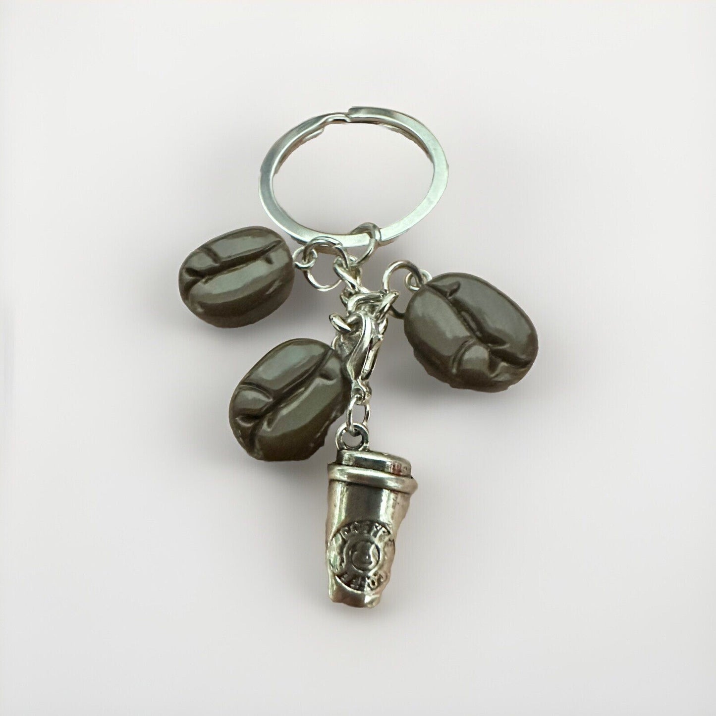 Coffee Theme Keychain Coffee Cup Coffee Bean Keychain Bag Pendant Key Ring Gift