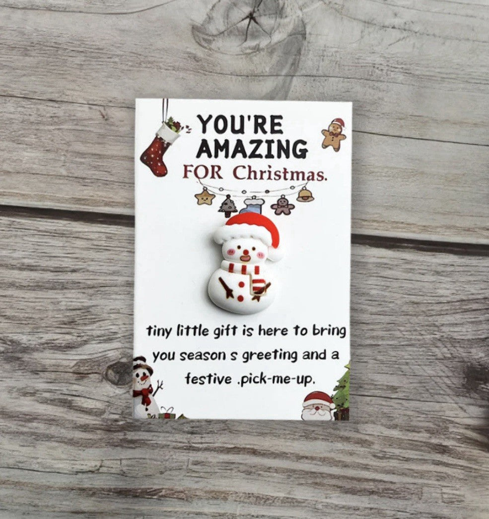 Christmas Gift Pocket Hug Your Amazing Santa Reindeer In Card Gift Secret Santa