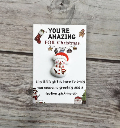 Christmas Gift Pocket Hug Your Amazing Santa Reindeer In Card Gift Secret Santa