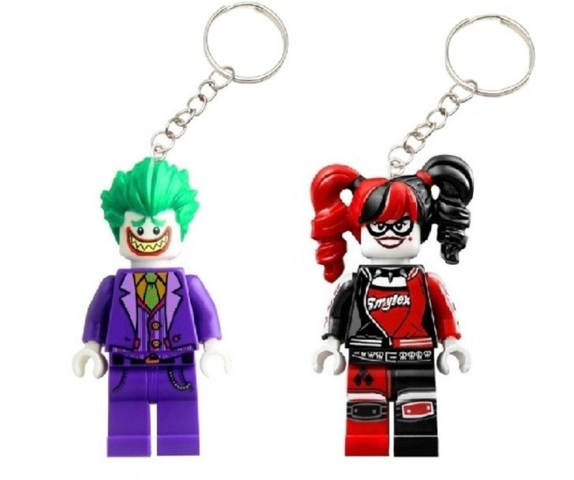 Batman Figure Keyring Couples Love Pink Batgirl Mini DC Bag Charm Gift Car Key