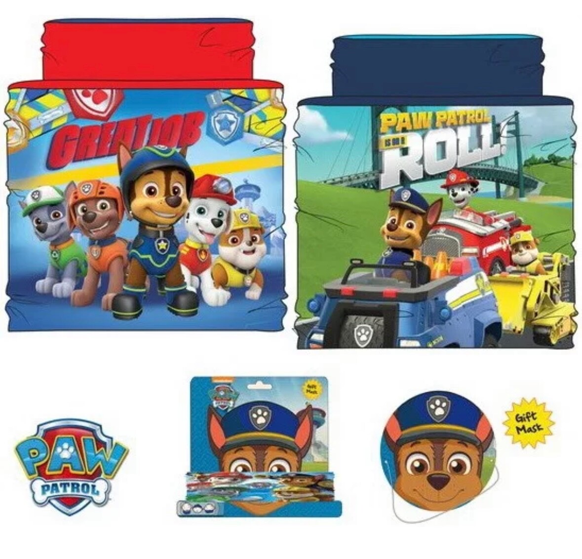 Official PAW Patrol Kids Tube Scarf Snood fleece neck Warmer Winter Gift Xmas