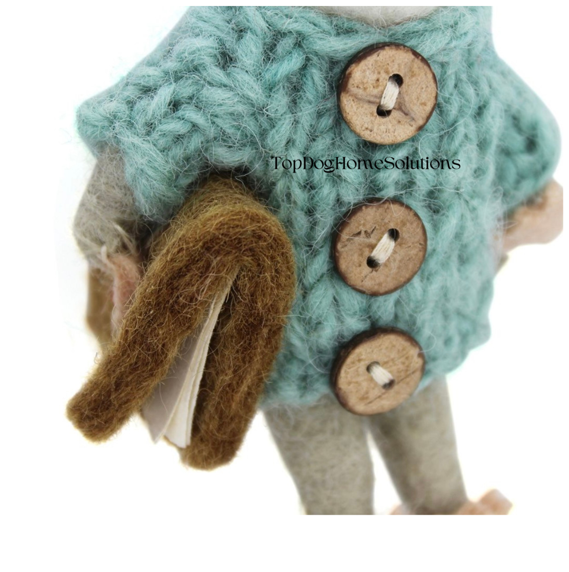 Student Mouse Hanging Felt Coat Glasses With Book Green JumperDecoration Gift