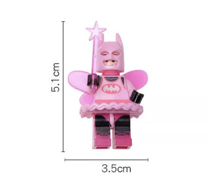Batman Valentines 2 Couples Keyring Pink Batgirl DC Bag Charm Car Chain Key Gift