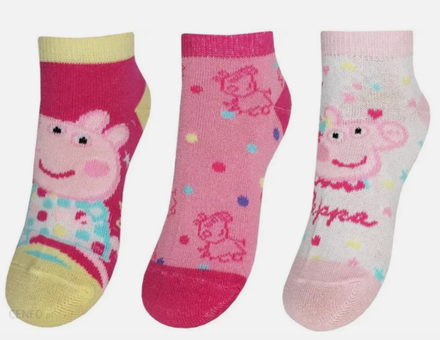 3 Kids Peppa Pig Socks 6 8 9 11 12 trainer invisible secret socks Pk 3 Girl Boy