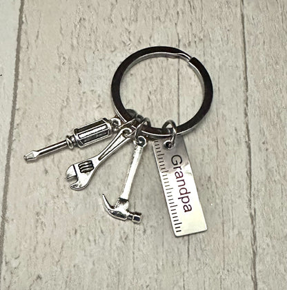 Tools Keyring Gift Dad Grandpa set DIY hammer screwdriver Stainless Steel UK🛠️