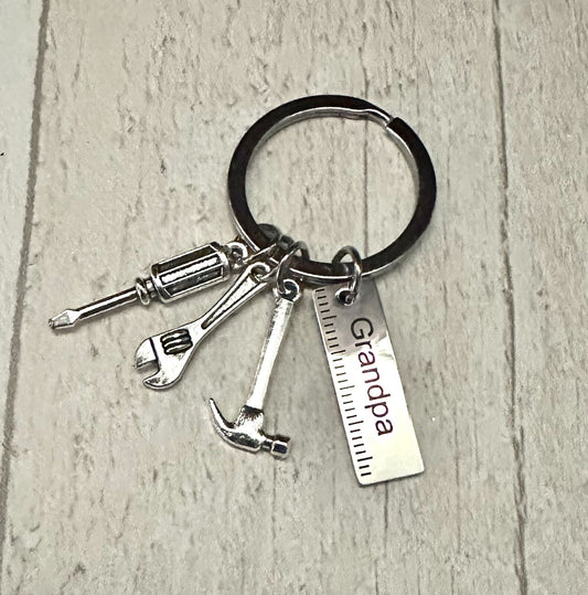 Tools Keyring Gift Dad Grandpa set DIY hammer screwdriver Stainless Steel UK🛠️
