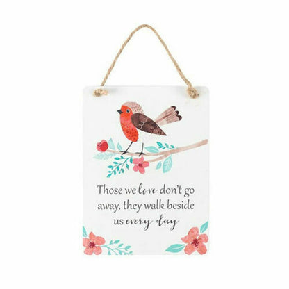 Winter Red Robin Mini Hanging Wooden Sign kitchen hall bereavement love Gift