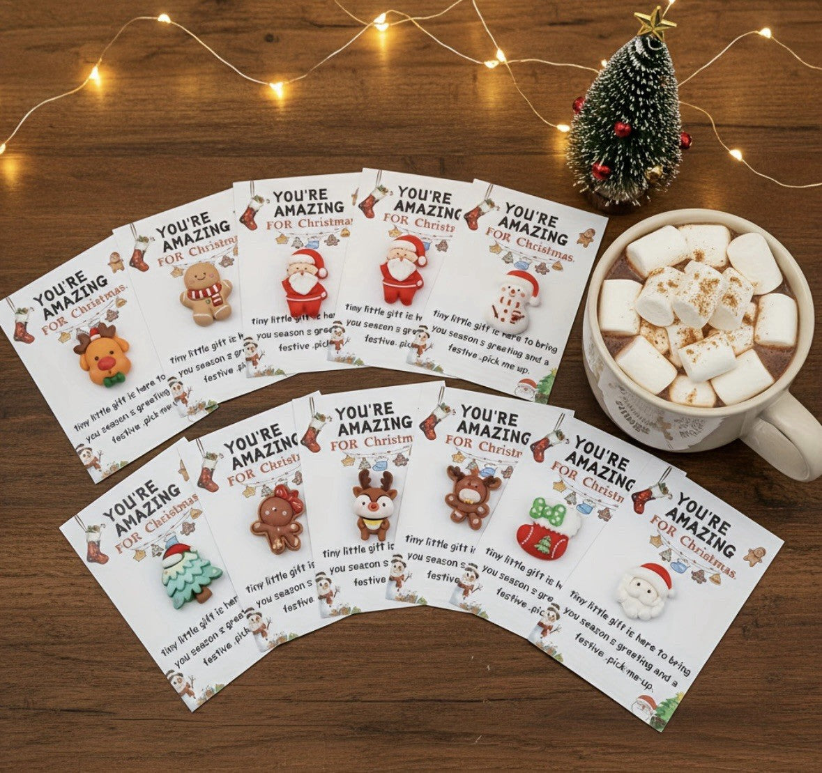 Christmas Gift Pocket Hug Your Amazing Santa Reindeer In Card Gift Secret Santa