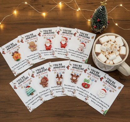 Christmas Gift Pocket Hug Your Amazing Santa Reindeer In Card Gift Secret Santa