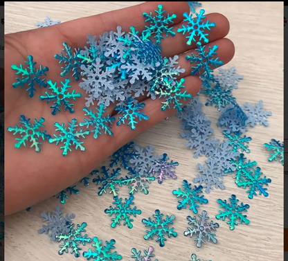 Snowflakes Christmas Confetti 20mm Table Sprinkles Party Decorations Xmas 300pcs