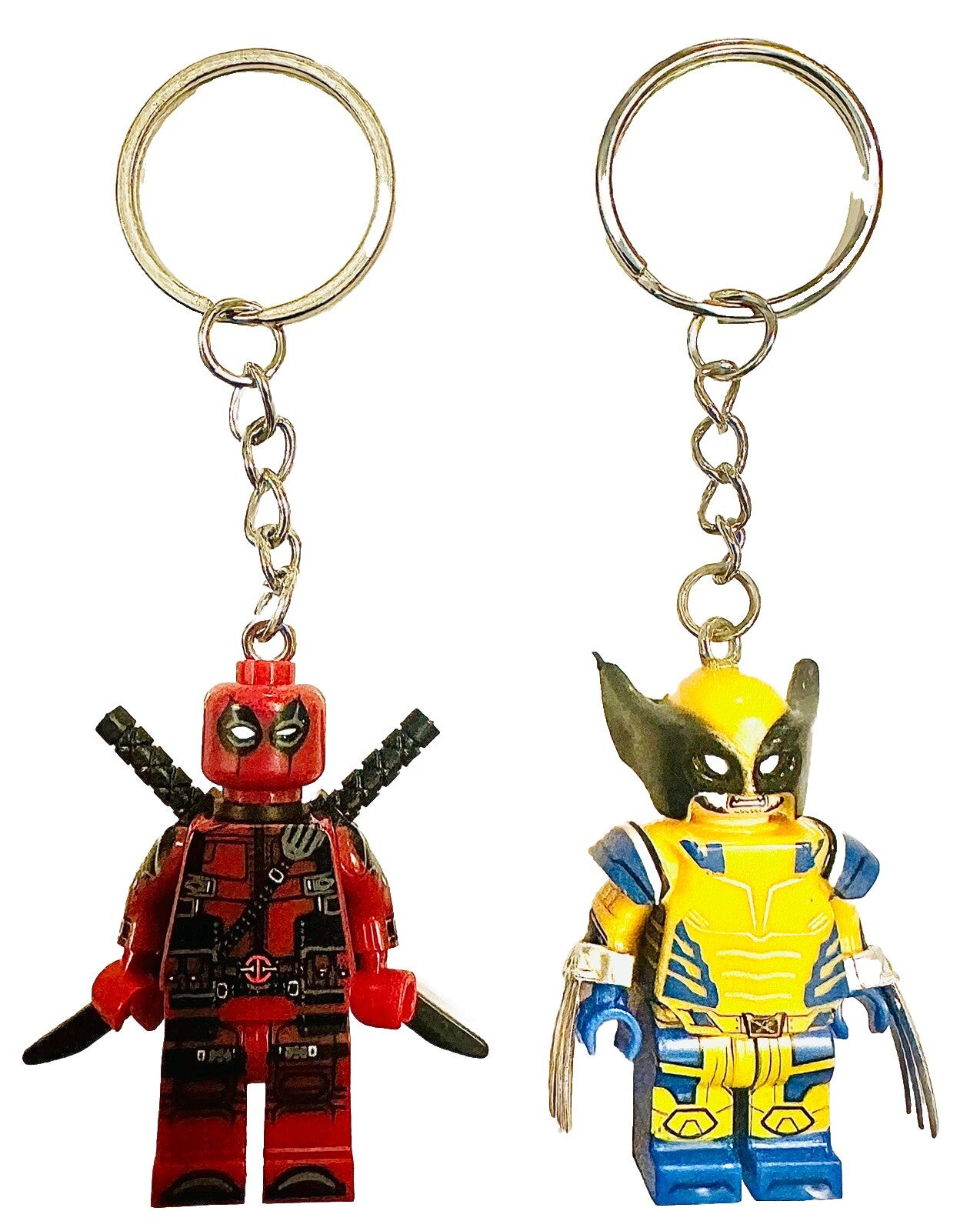 Set Deadpool Wolverine Mini Keyrings Car Keys Sons Dads Friends Christmas Gift