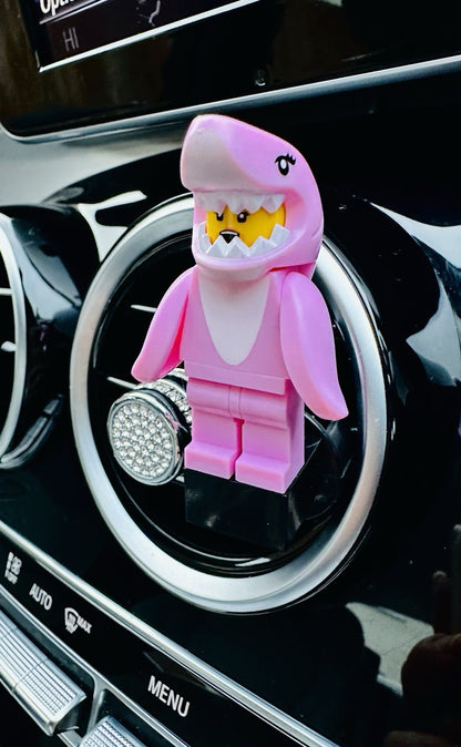 Sharks Pink Blue Air Freshener Mini Figure Car Clip Vent Scent Fathers Day Gift
