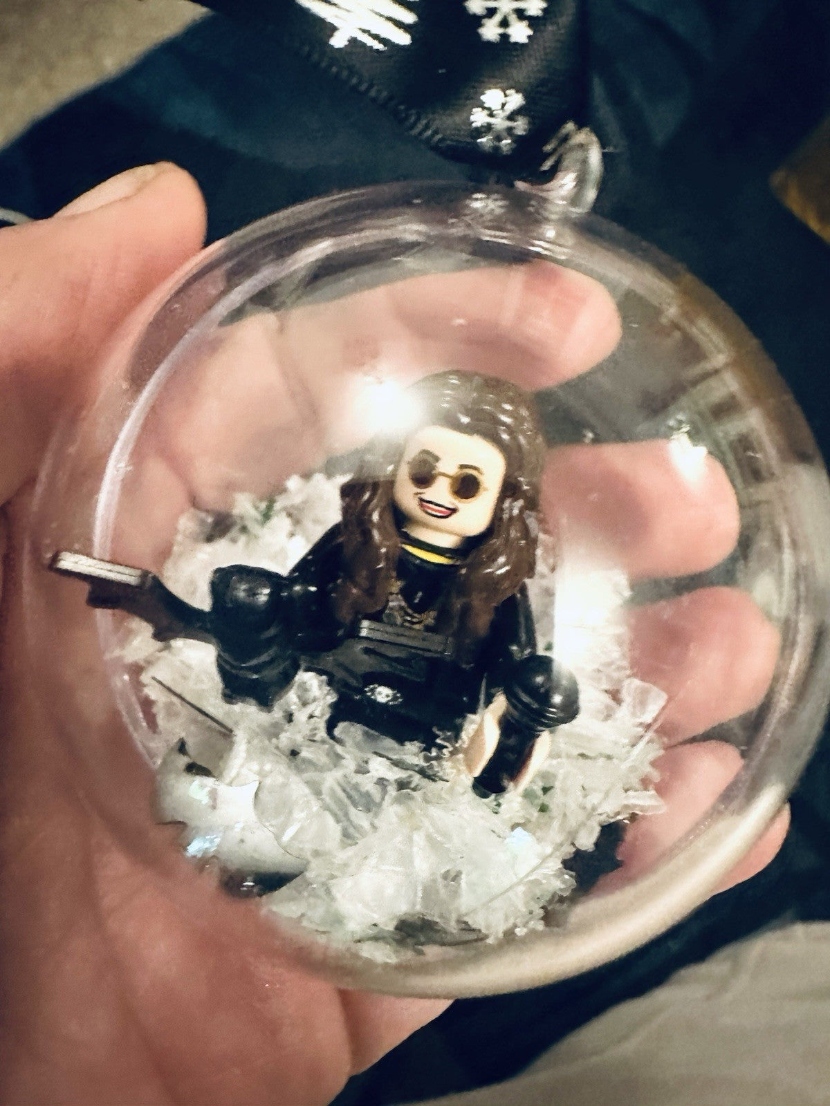 Rock Music Ozzy Osbourne Minifigure Keyring Bat Black Mini Figure Rock Band