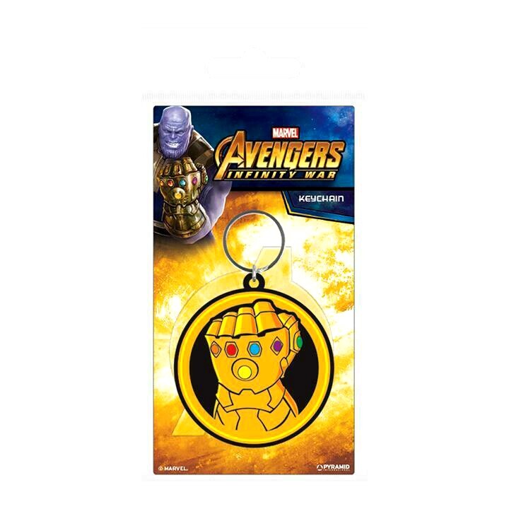 Marvel Keyring Thanos Gauntlet kids boys mens 2D car keys bag Gift Rubber Fob