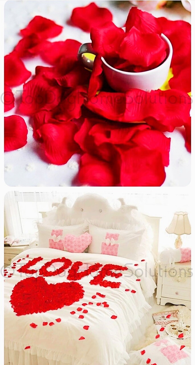 Valentine's Red Rose Petals Table Bed Romantic Decoration 120 Pack Flower 🌹