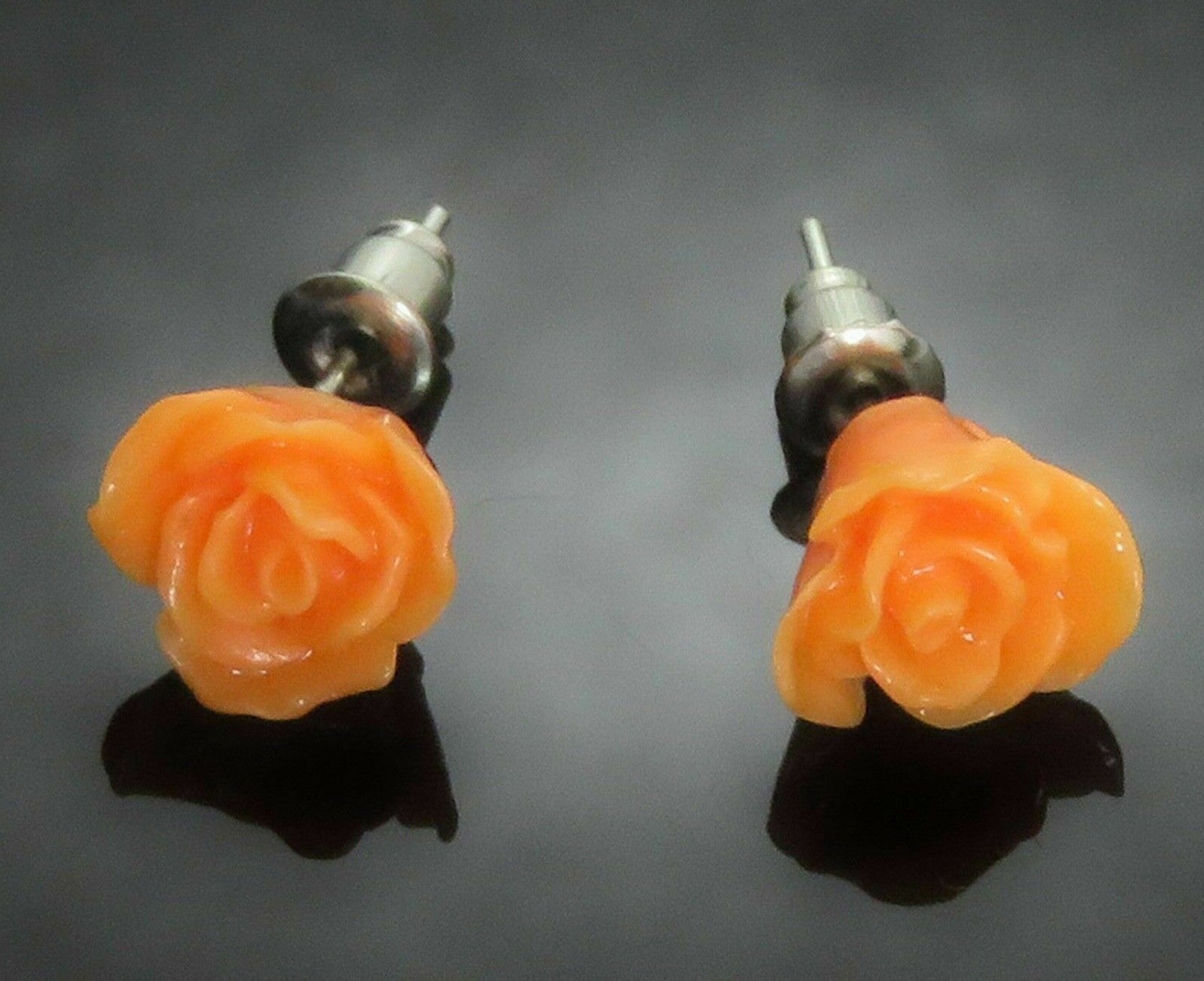 Vintage Burlesque Rose Stud Earrings Retro Boho Emo Gift red pink white green