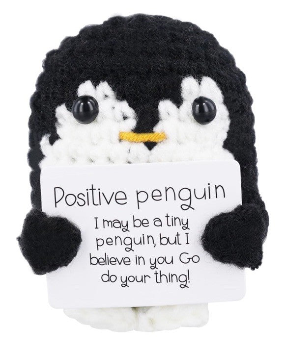 2 X Positive Penguin Black & Blue Xmas Positive Gifts Positivity Gift Thoughtful
