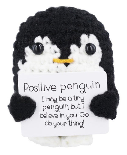 2 X Positive Penguin Black & Blue Xmas Positive Gifts Positivity Gift Thoughtful