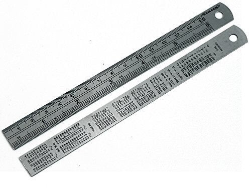 Rule 6" Inch Nielson 15cm 150mm Rule Stainless Steel Ruler Metal Metric Imperial
