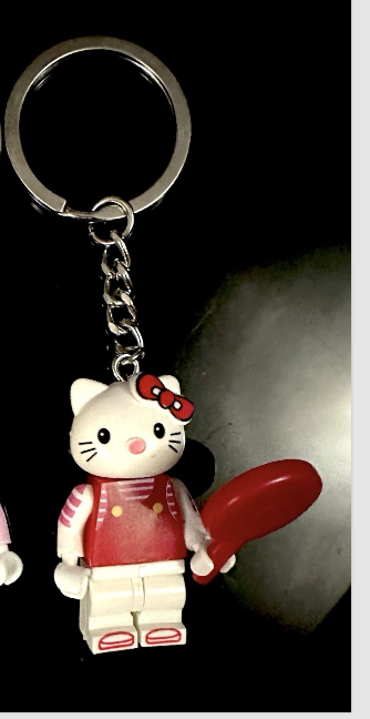2 Cute Hello Kitty Spiderkitty Spider Man Set Pair Keyring Hearts Couples