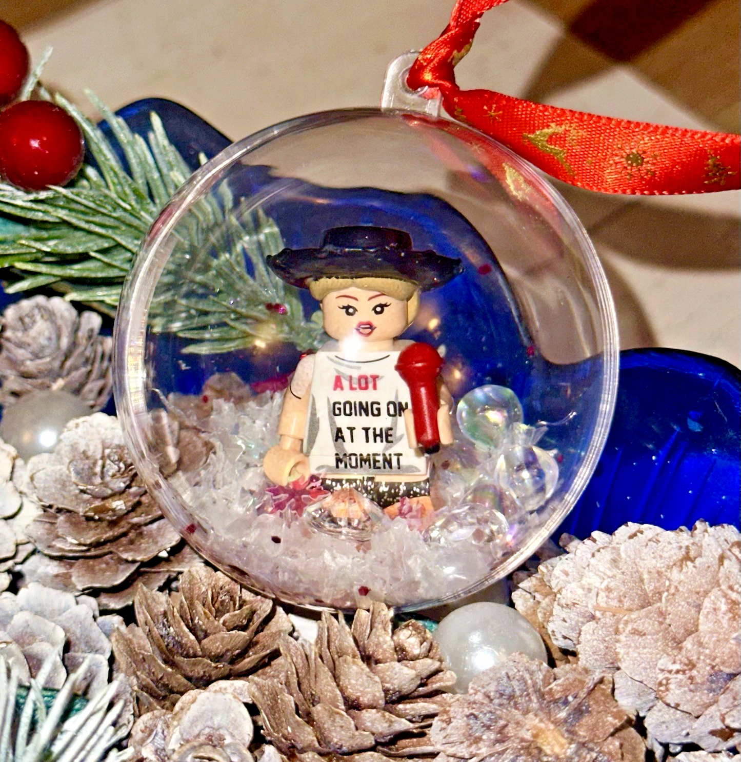 Christmas Taylor Mini Figure Bauble Hanging Snowflake Tree 3D Eras Tour Handmade