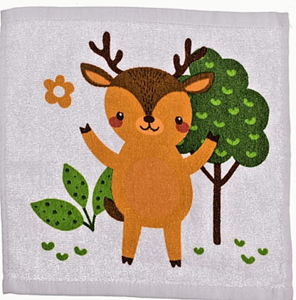 Xmas Magic Flannel Deer Animals Face Towel cloth Kids Bath Wash Gift Christmas