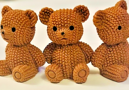 Mini Sitting Teddy Bear Figure Care Pink Brown Gift Love Cute Girlfriend Love