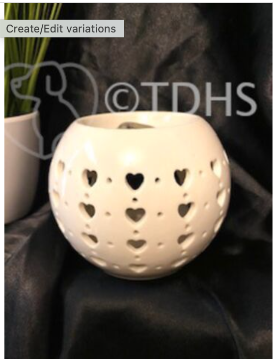 Valentine Wax Melt Tealight Holder Oil Burner Love Heart Cut Out Ceramic  ❤️