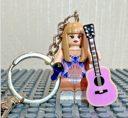 Cute Taylor Inspired 3D Mini Figure Keyring Keychain Eras Gift Music Pop Singer
