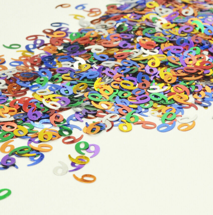 Multicolour Birthday Party Table Confetti Decorations Age 2,3,4,5,6,7,8,9,10 80 