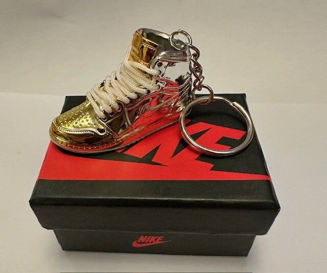 3d nike Sneaker trainer key ring Jordans metallic Mini sports shoe Gift Box High