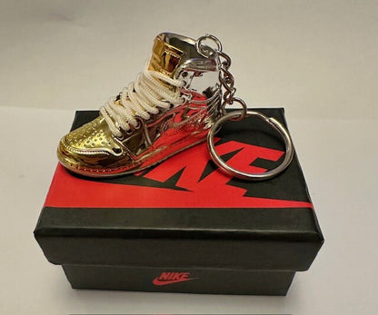 3d nike Sneaker trainer key ring Jordans metallic Mini sports shoe Gift Box High