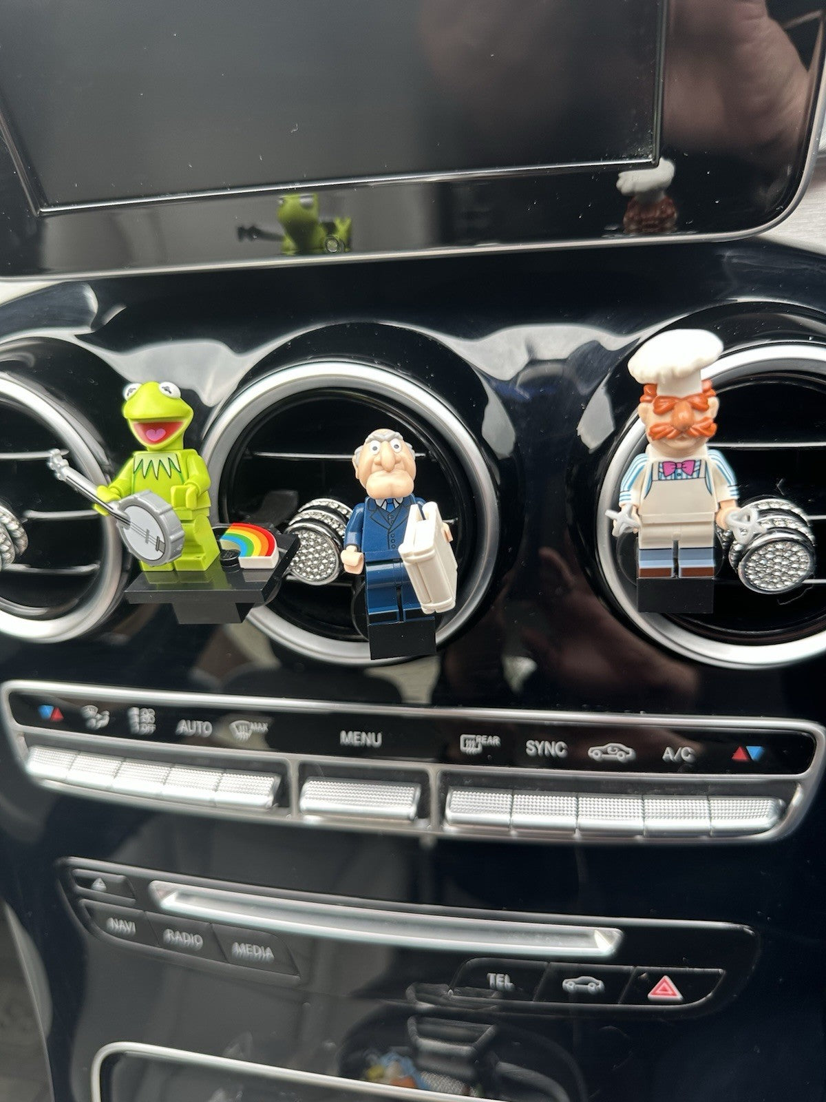 The Muppets Kermit Custom Lego Car Air Freshener Mini Figure Clip Vent  71033