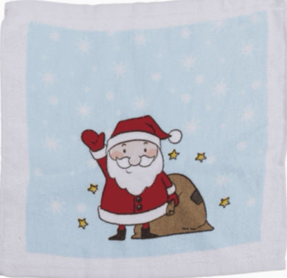 Christmas Magic Flannel Face Santa Rudolph Towel cloth Kids Bath Wash Xmas