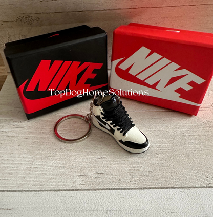 Mini Nike Keyring Sneakers 🔥3D Jordan 1 keychain Trainer Sports Shoe & gift box