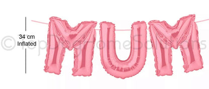 Mother's Day Foil Balloon Self Inflating Banner Party Decoration Balloons Mum
